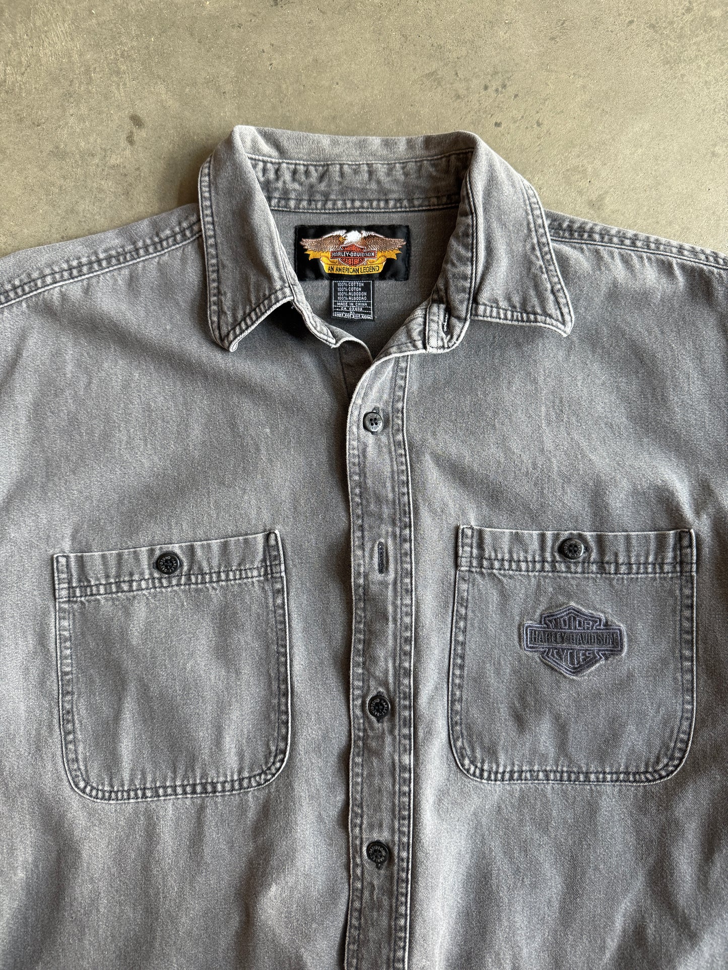 (XL) Harley Davidson Button Up Shirt