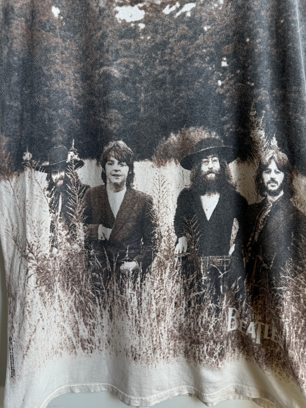 (XL) The Beatles All Over Print Cut Off Tee