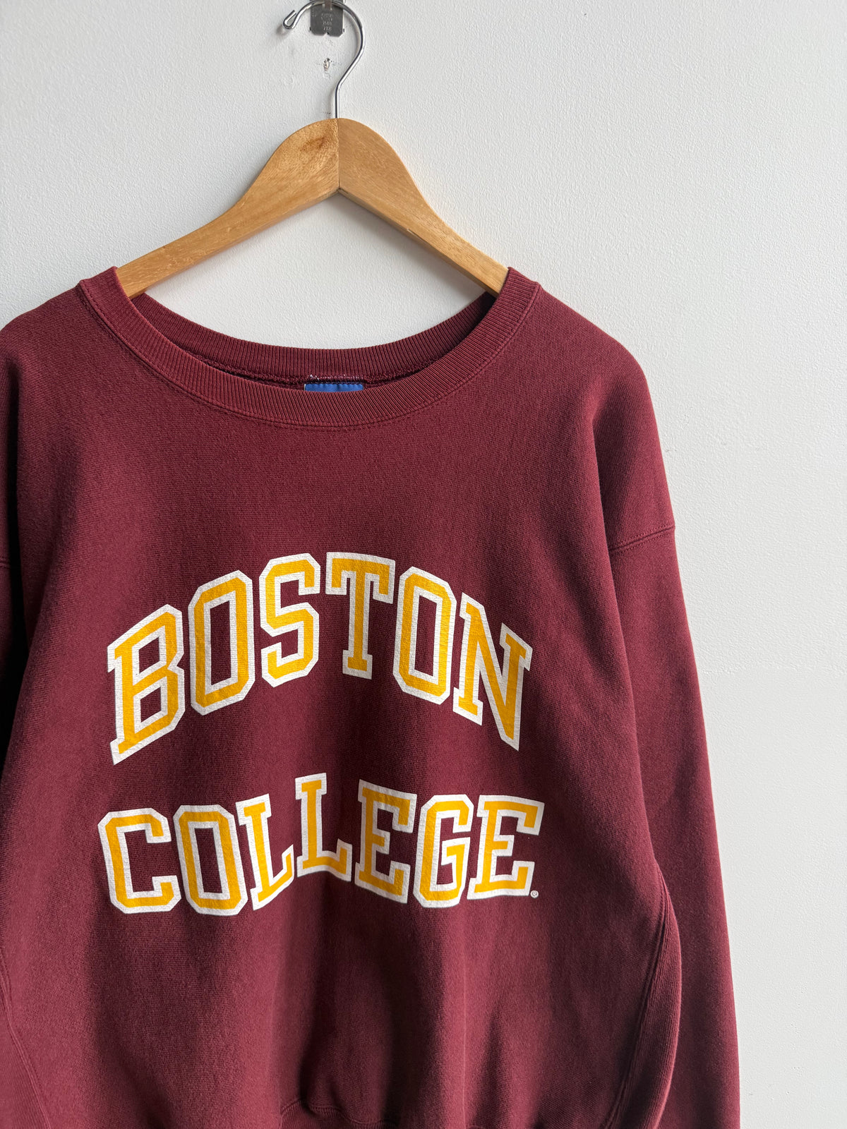 (L) Boston College Reverse Weave Crew