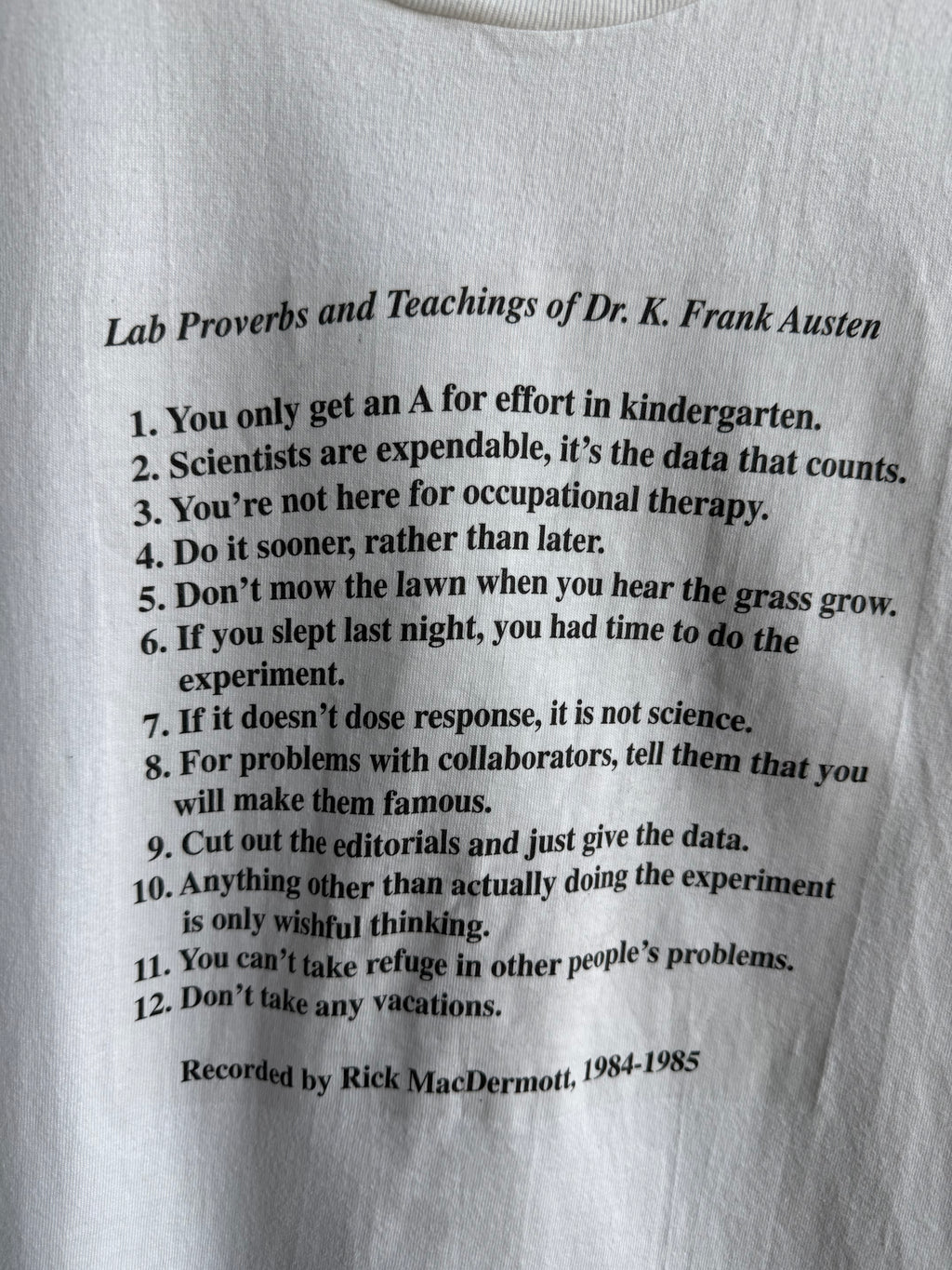 (L) Lab Proverbs Tee