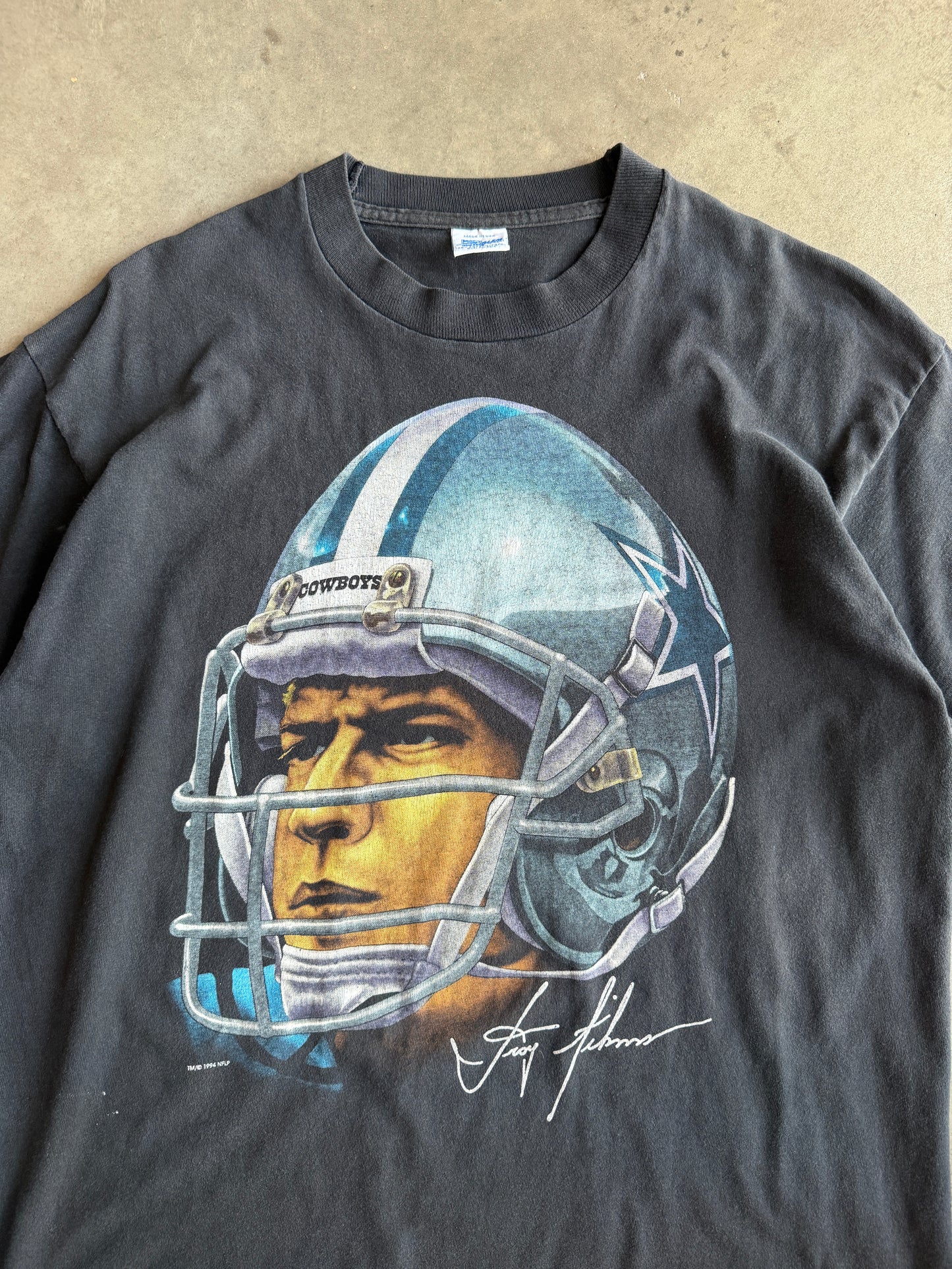 (L) Troy Aikman Dallas Cowboys Big Face Tee
