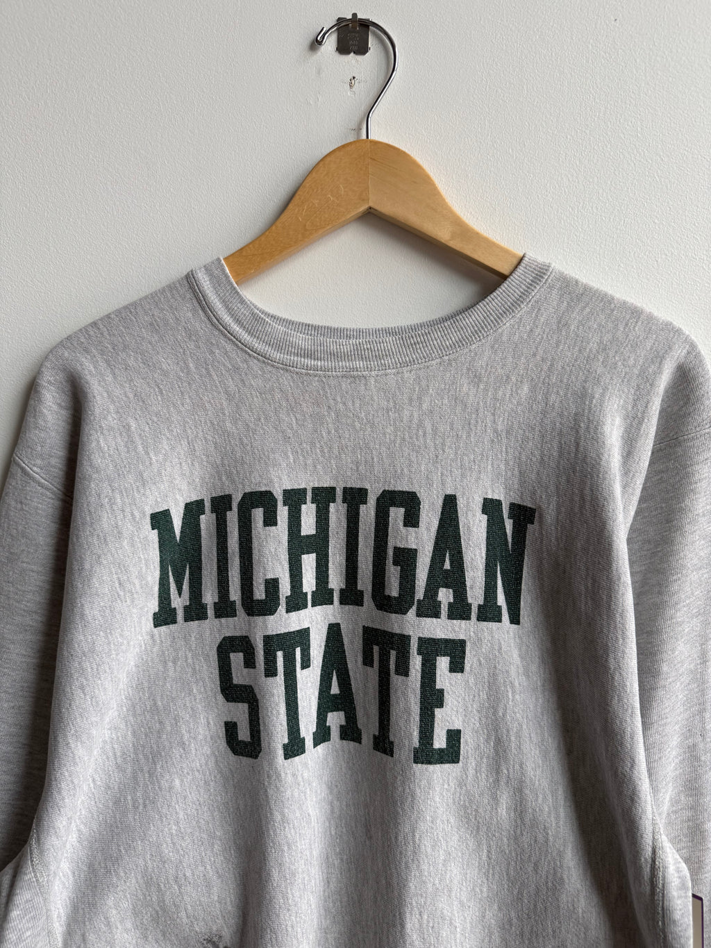 (XXL) Michigan State Reverse Weave Crew