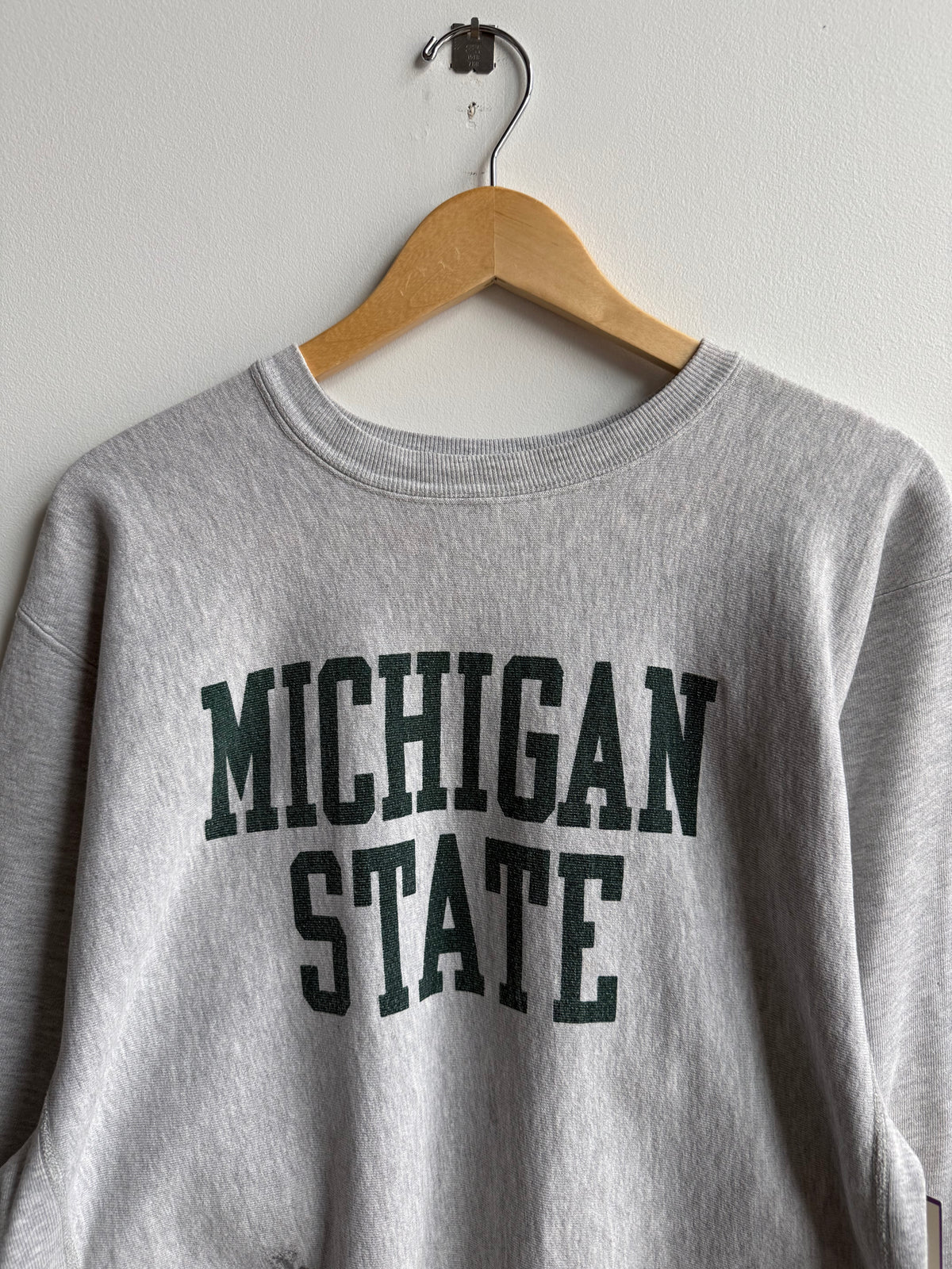 (XXL) Michigan State Reverse Weave Crew