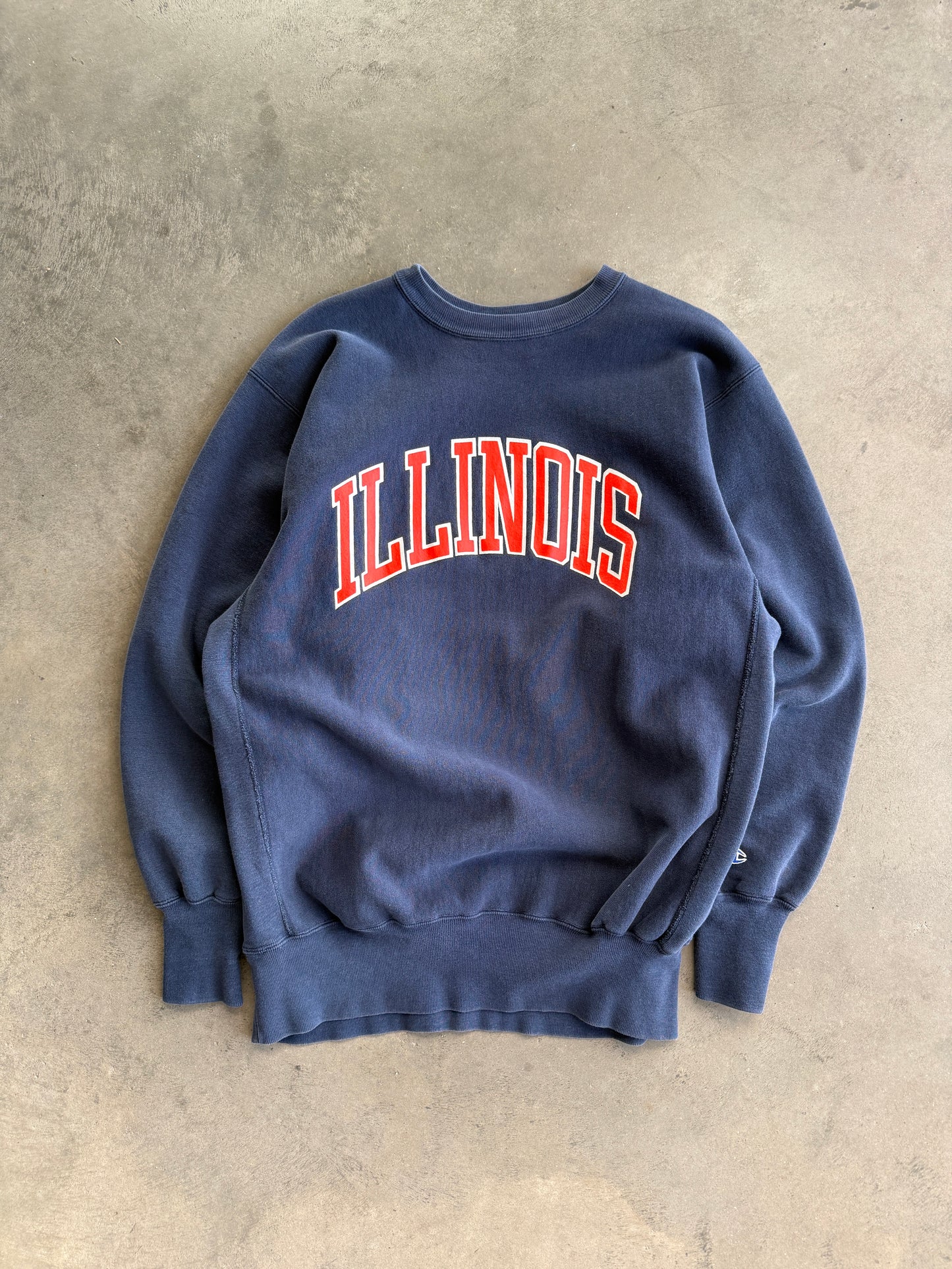 (XXL) Illinois Navy Reverse Weave Crew