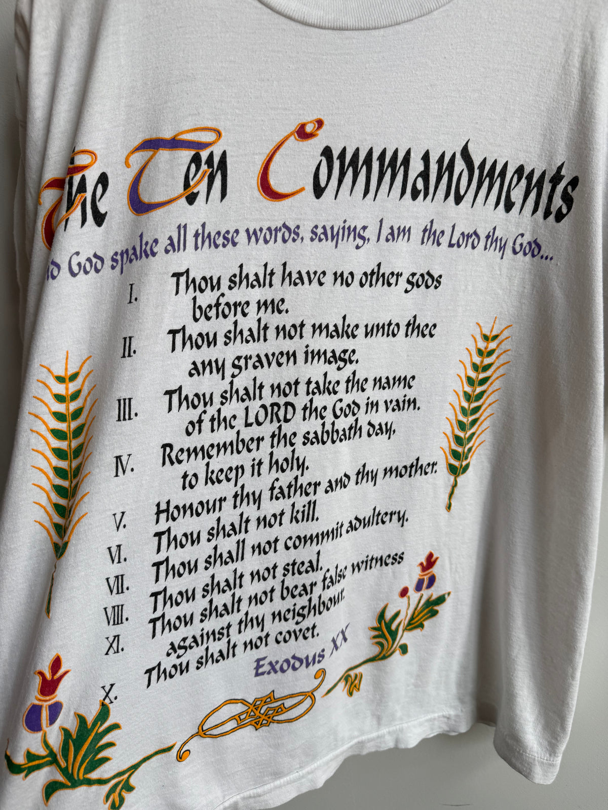 (L) The Ten Commandments Tee
