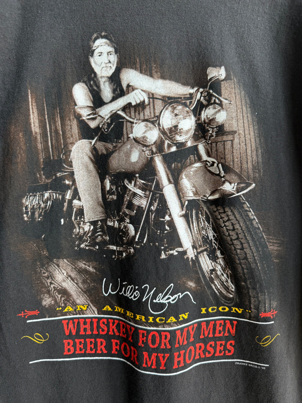 (L) Willie Nelson Harley Tee