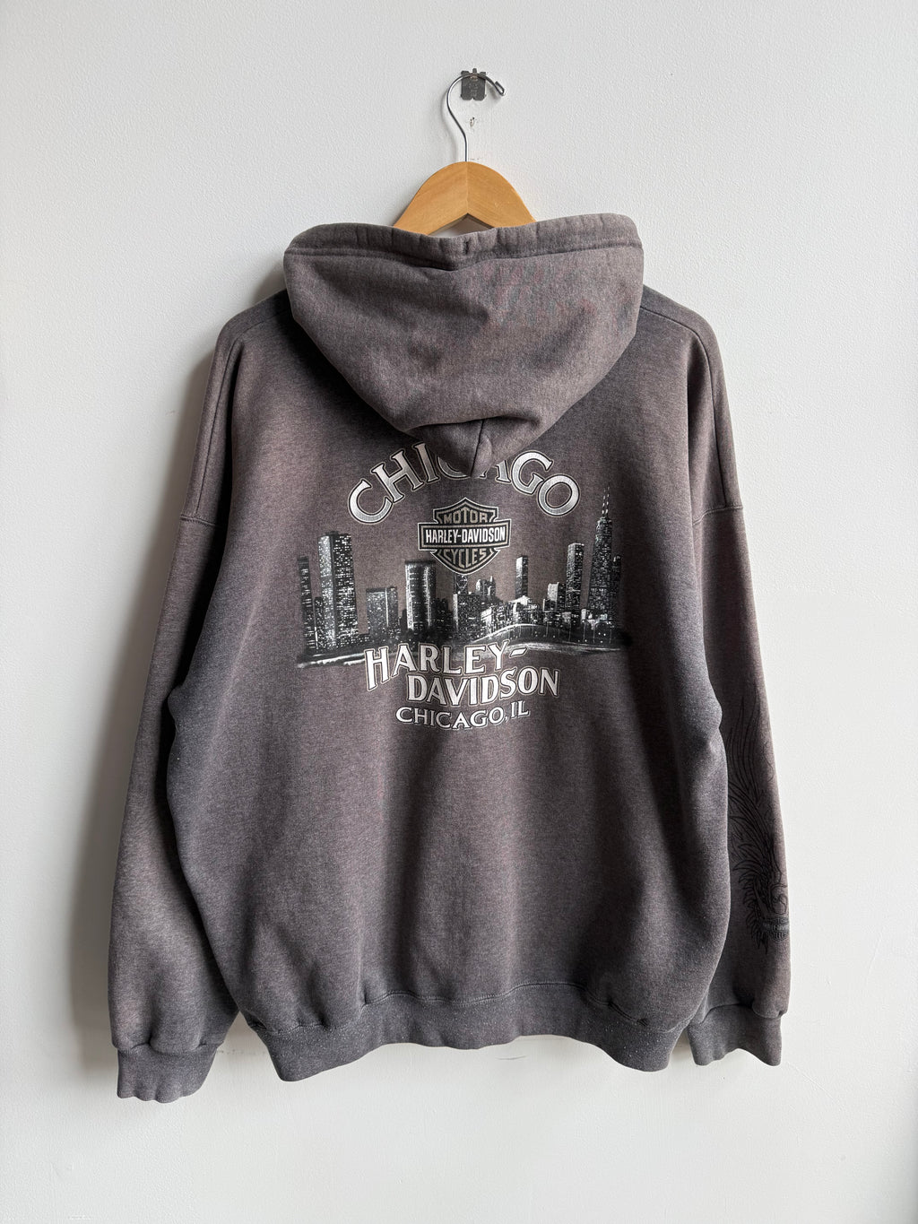(XXL) Harley Davidson Chicago Zip Up Hoodie