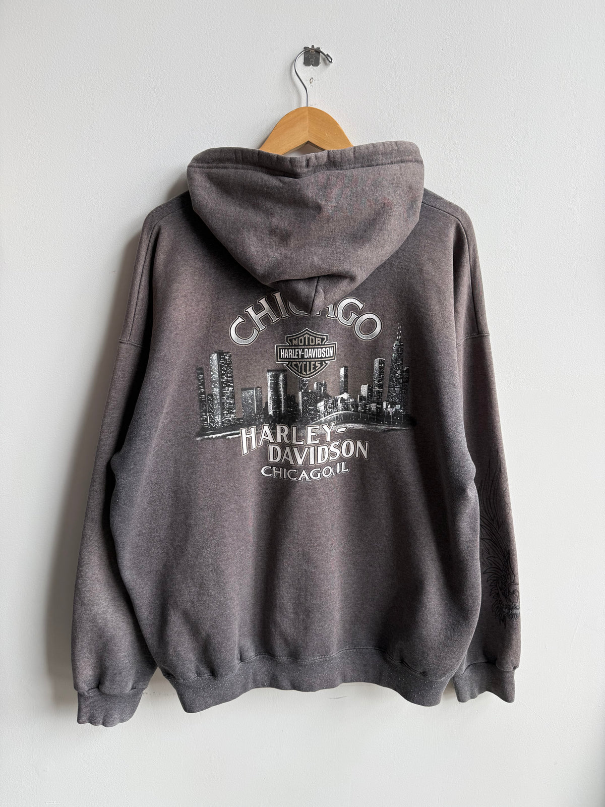 (XXL) Harley Davidson Chicago Zip Up Hoodie